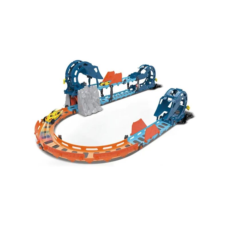 GENERICO - Pista Tengleader 56 piezas con carrito recargable con luz