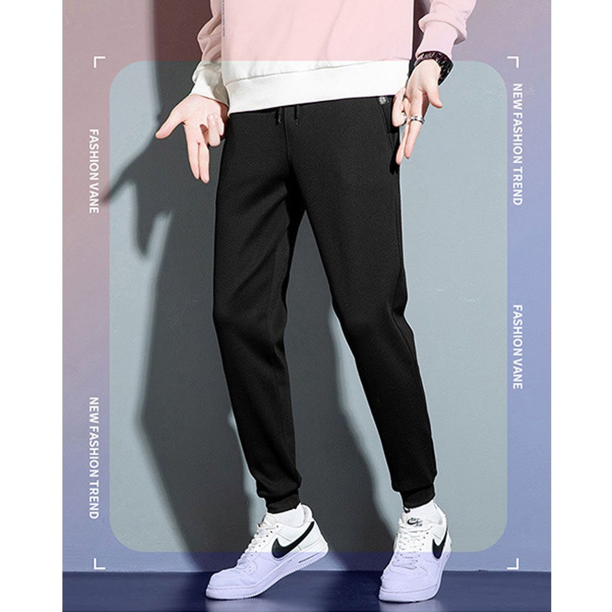 DENISASAA - Pantalones deportivos rectos de color sólido para hombre de 3 piezas