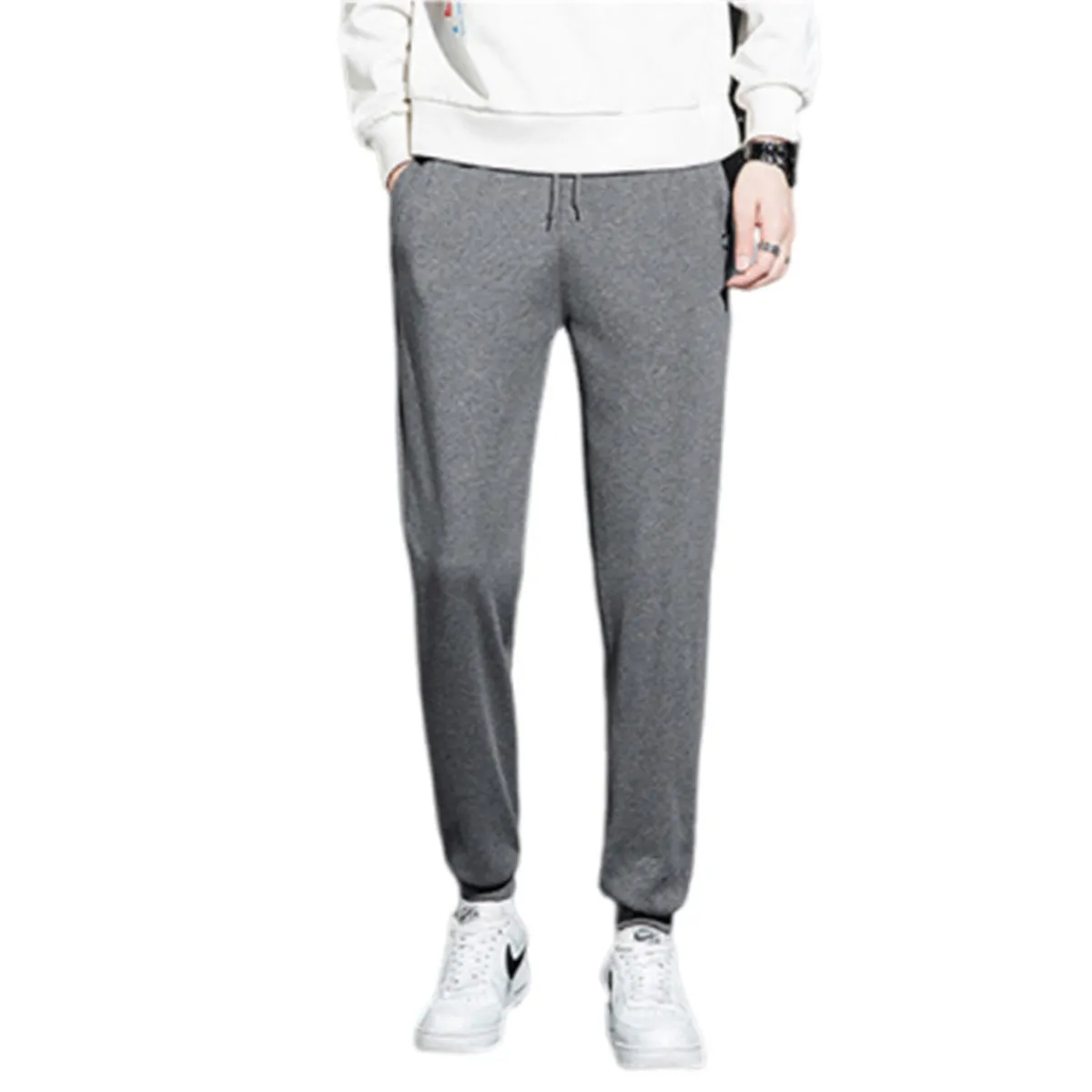 DENISASAA - Pantalones deportivos rectos de color sólido para hombre de 3 piezas