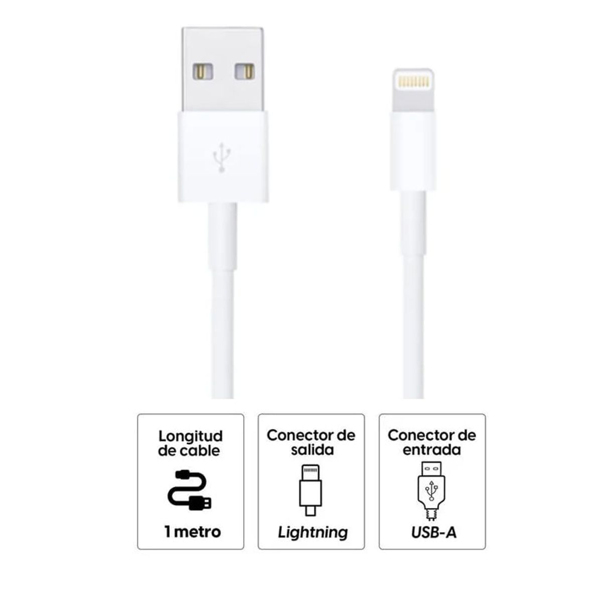 IMPORTADO MC - Cable para iPhone Lightning a USB 1M