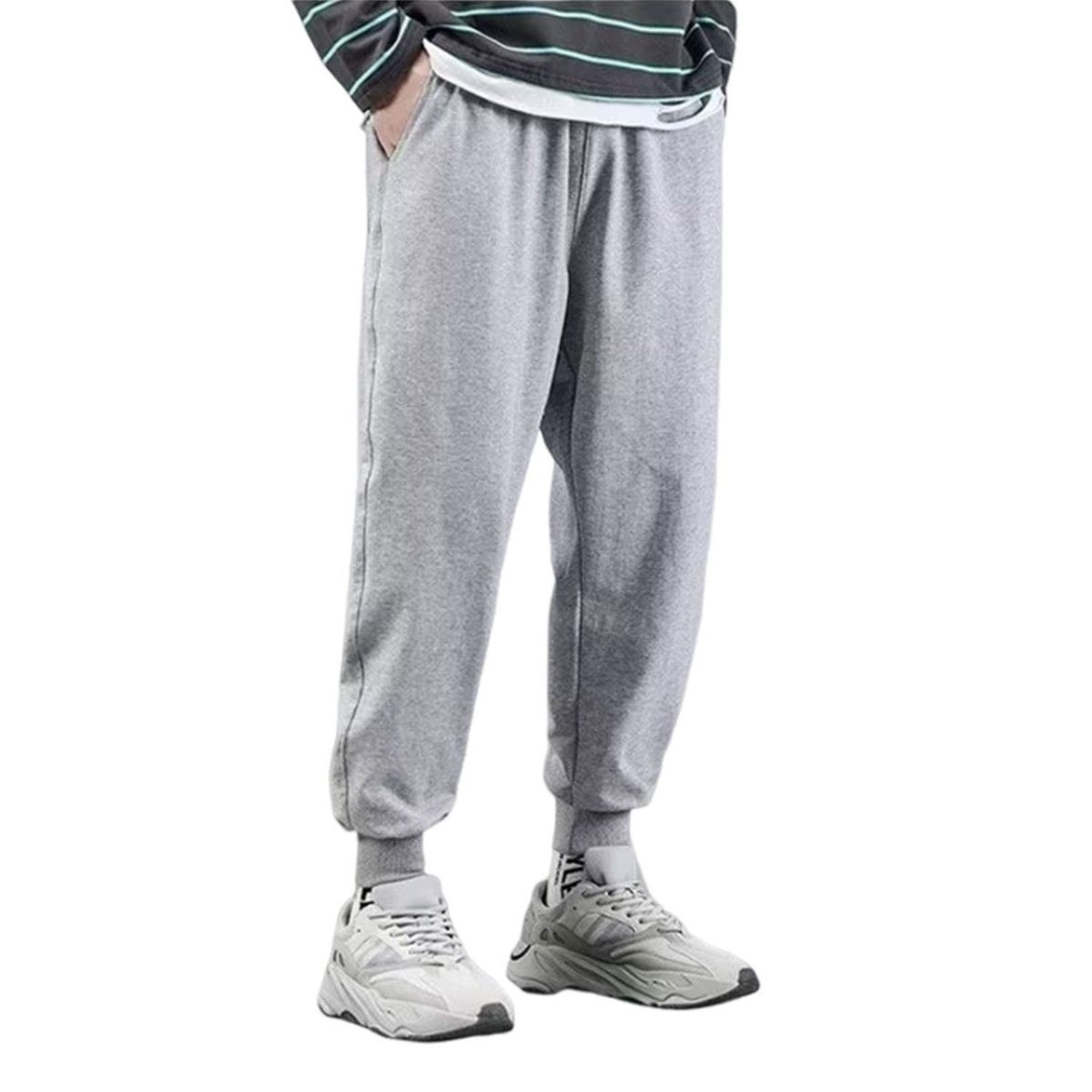 DENISASAA - Pantalones deportivos de color sólido Pantalones casuales 2PK