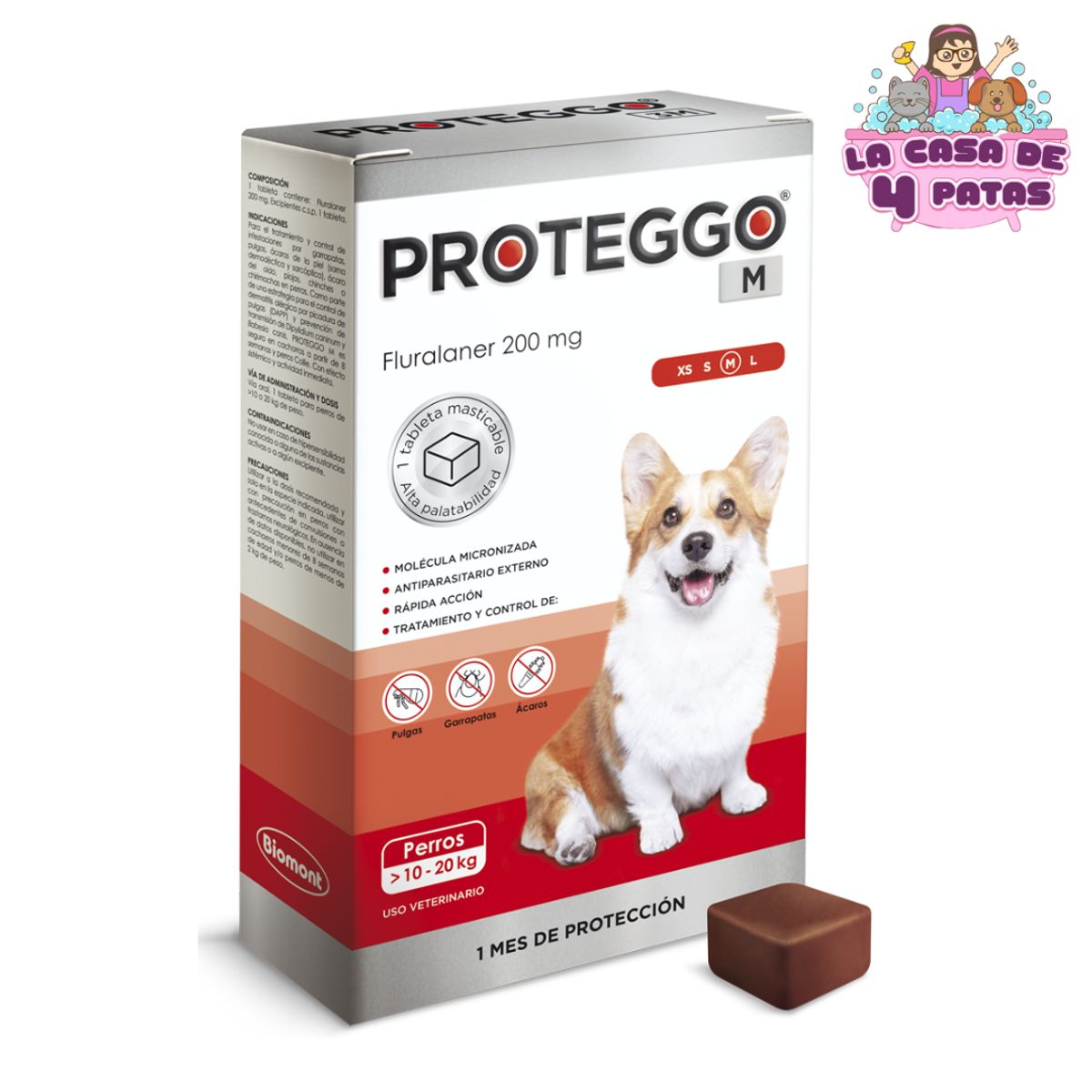 PROTEGGO - PROTEGGO M 10 A 20  200 MG ANTIPULGAS