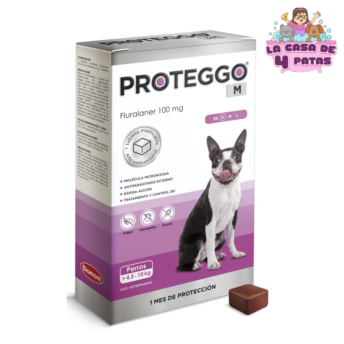 PROTEGGO - PROTEGGO M 4.5-10  100 MG ANTIPULGAS