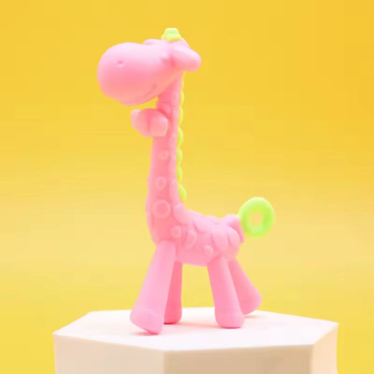 GENERICO - Mordedor Jirafa de Silicona Rosado