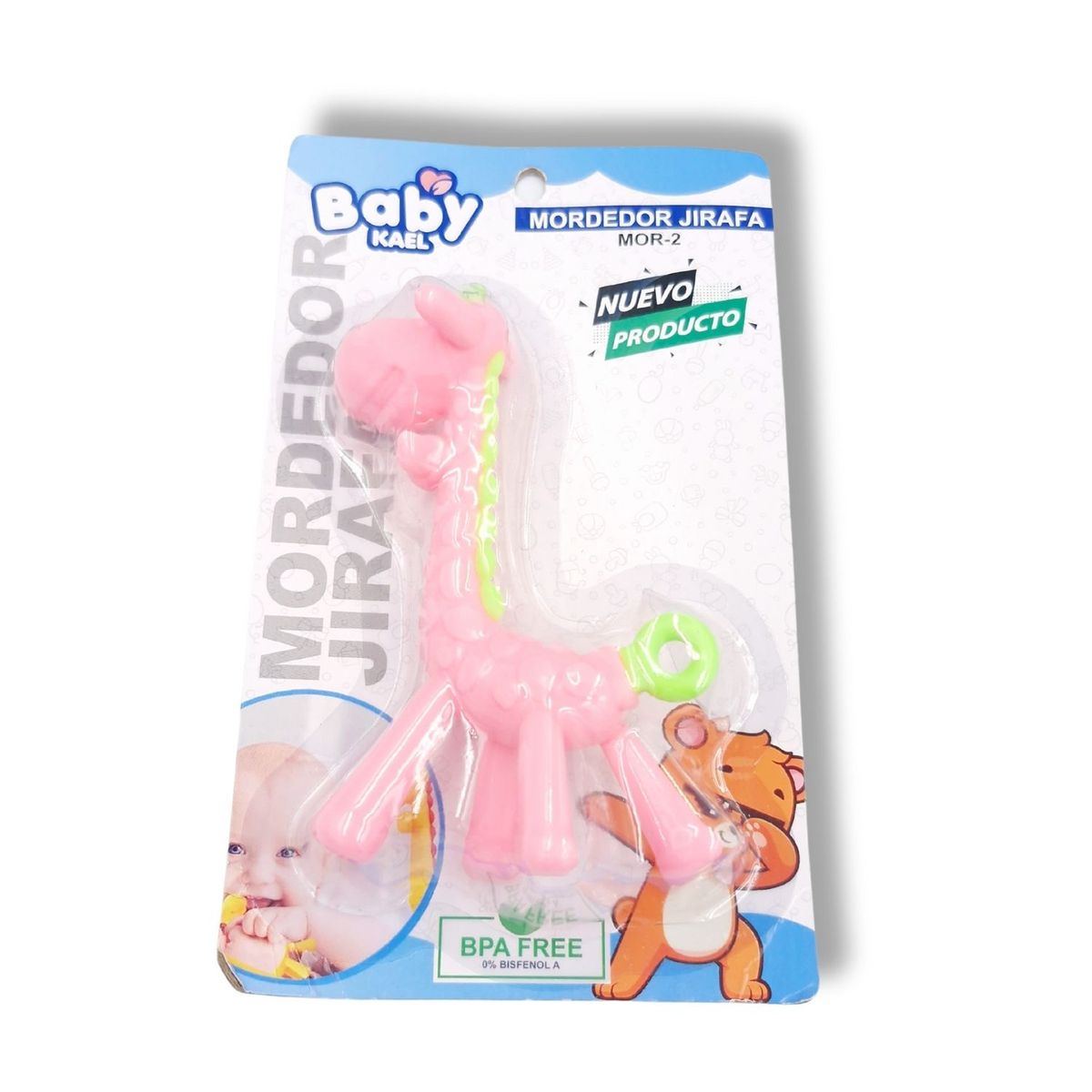 GENERICO - Mordedor Jirafa de Silicona Rosado