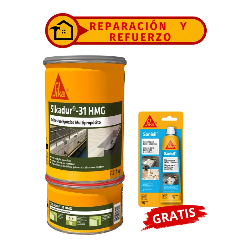 SIKA - Sikadur-31 HMG x1kg + Blister sika sanisil x 70gr GRATIS
