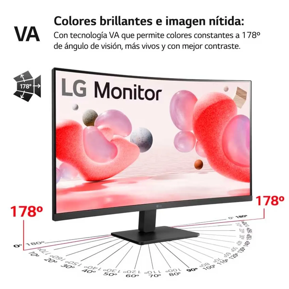 LG - Monitor Curvo LG 32MR50C-B VA Full HD FreeSync 100 Hz 5MS NTSC