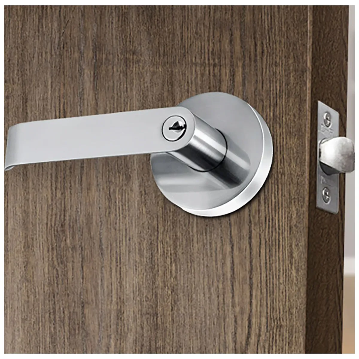 GENERICO - Chapa cerradura de manija DORMITORIO Allegra Acero Inox CANTOL