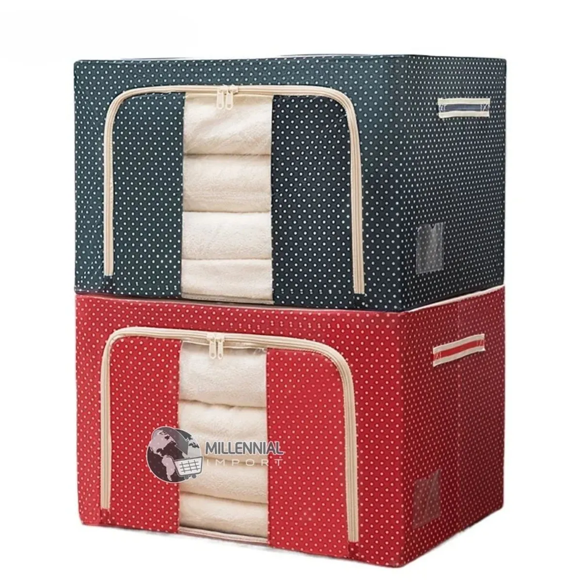 GENERICO - 2 Pcs Caja De Almacenamiento Grande para Ropa Organizadoras Plegable