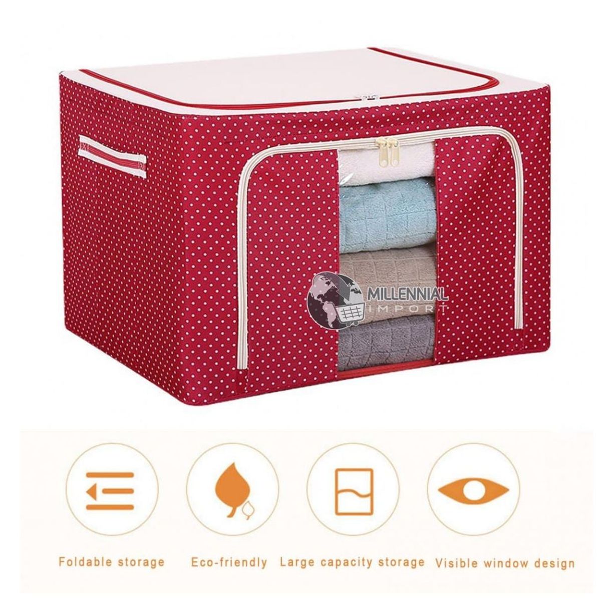 GENERICO - Caja de Almacenamiento Plegable Para Sabanas - Organizador Grande