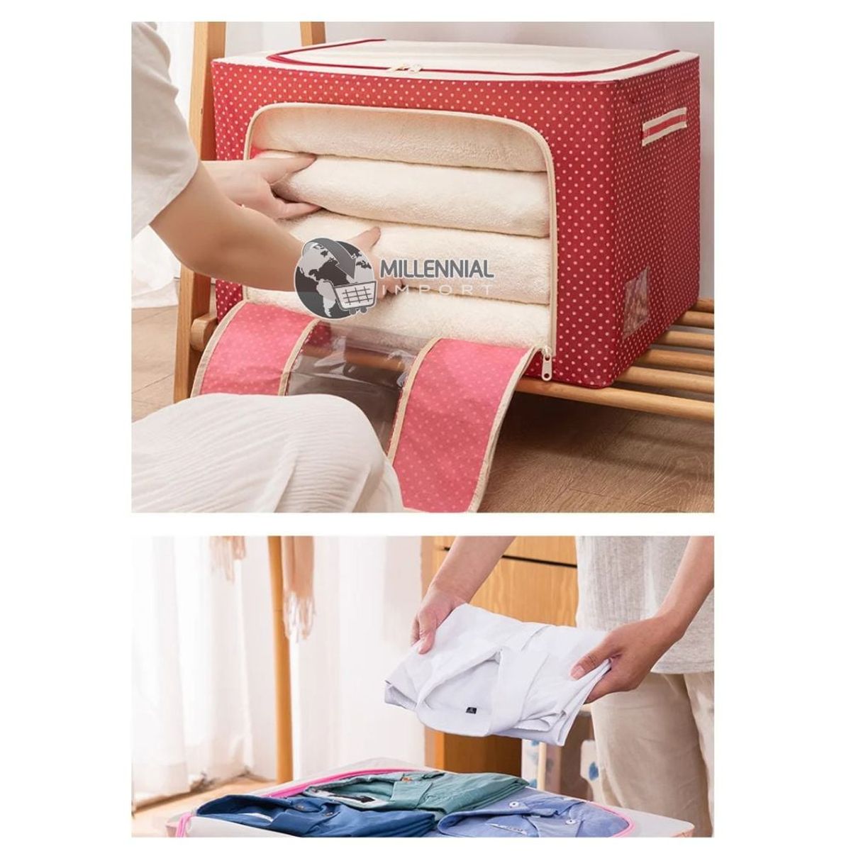 GENERICO - Caja de Almacenamiento Plegable Para Sabanas - Organizador Grande