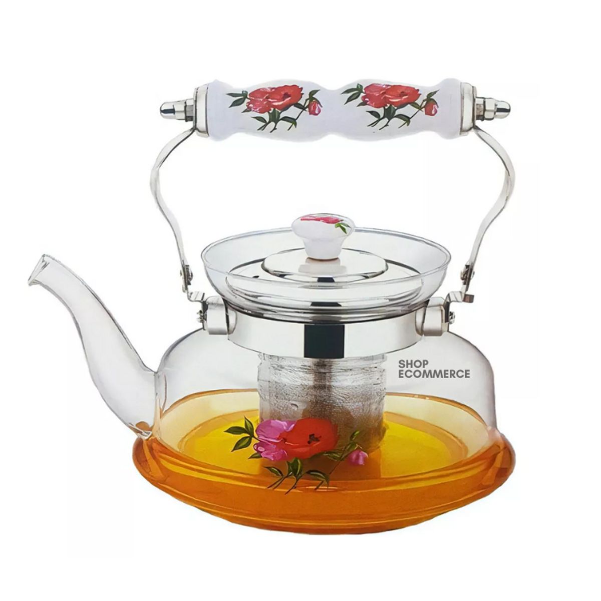 GENERICO - Tetera de vidrio templado  para té 1200