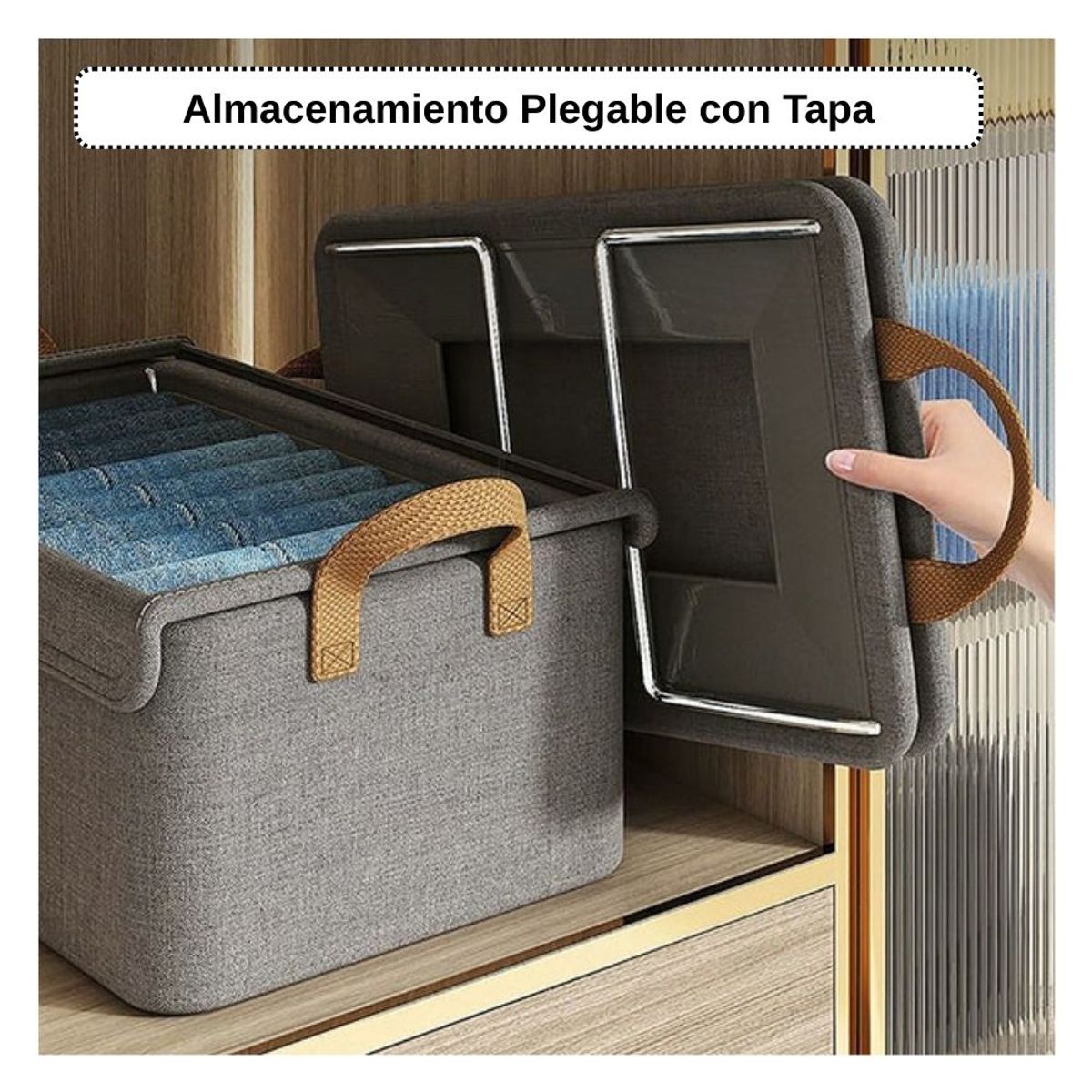GENERICO - 3 Pcs Caja De Almacenamiento De Ropa Organizadoras Plegable Con Tapa