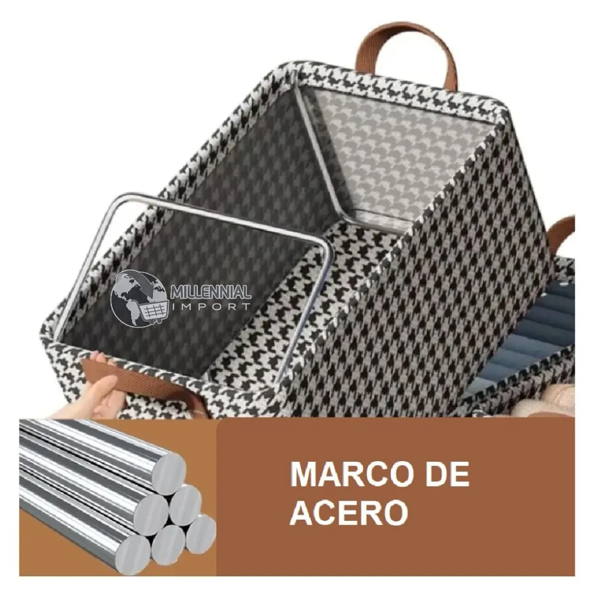 GENERICO - 3 Pcs Caja De Almacenamiento De Ropa Organizadoras Plegable Con Tapa