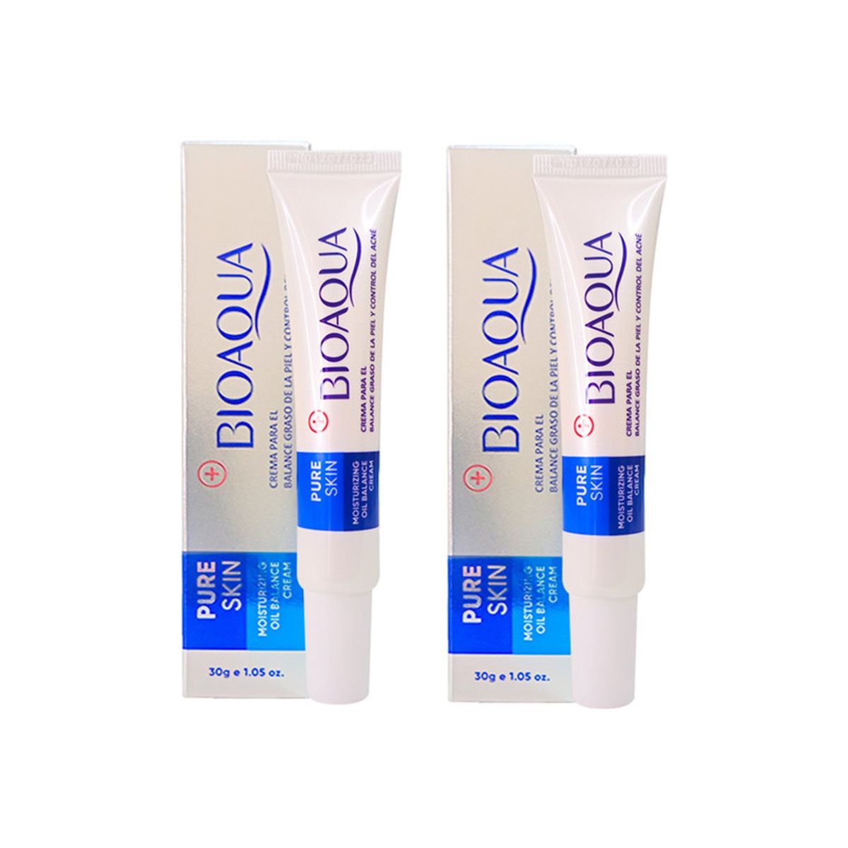 BIOAQUA - PACK 2 CREMA ANTIACNE ELIMINA ESPINILLAS Y PUNTOS NEGROS BIOAQUA