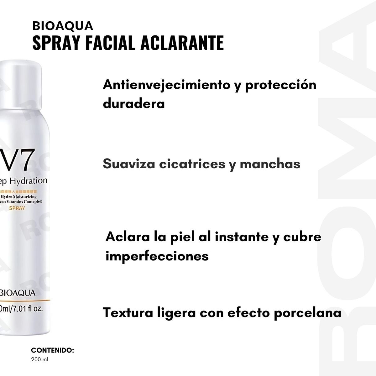 BIOAQUA - SPRAY ACLARANTE DE CUERPO V7 BIOAQUA