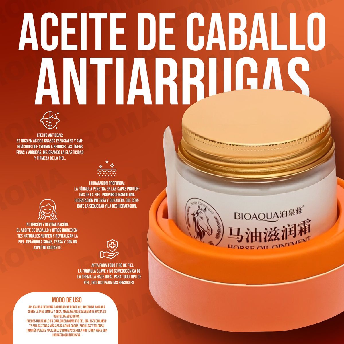 BIOAQUA - ACEITE DE CABALLO ANTI-ENVEJECIMIENTO BIOAQUA