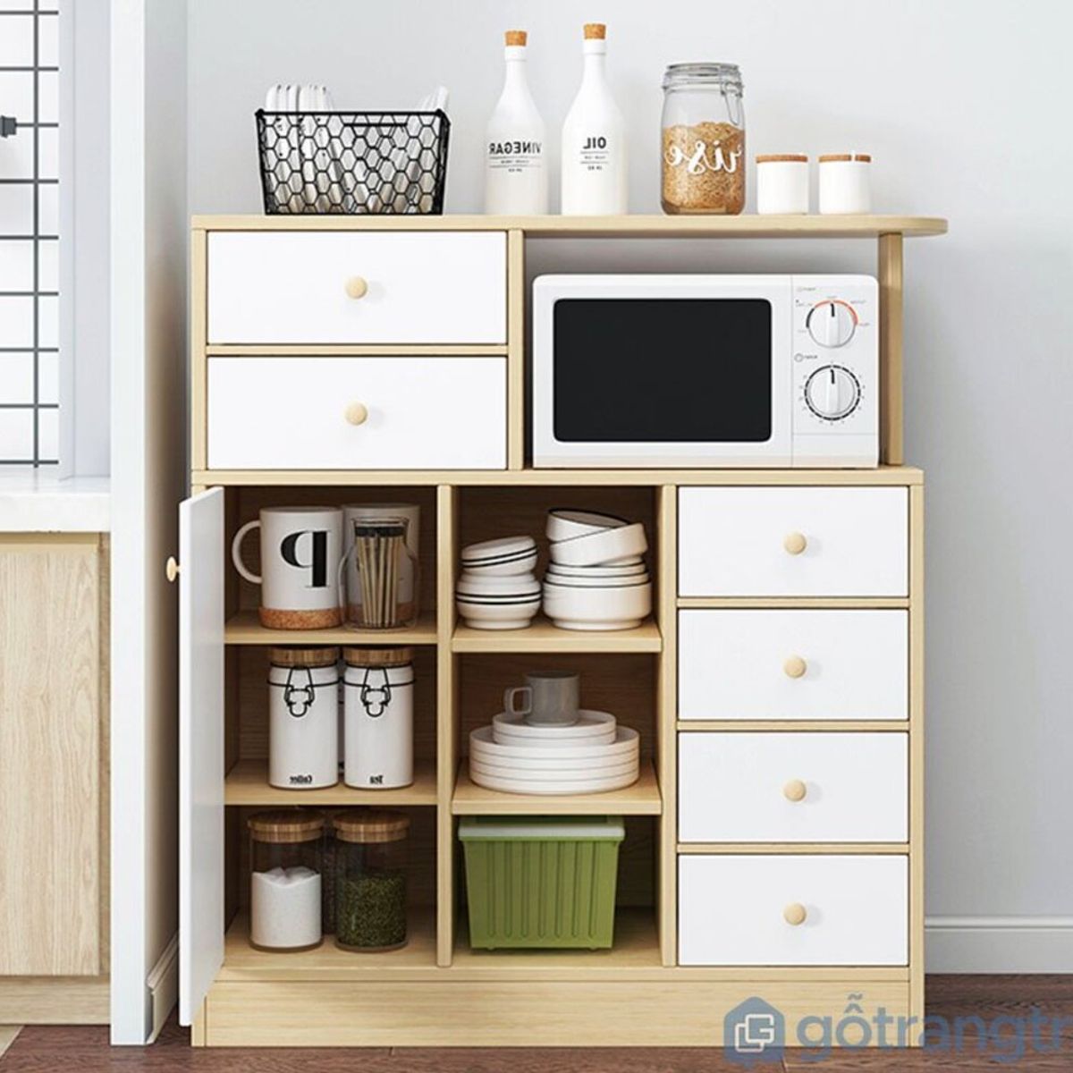 GENERICO - Mueble de Cocina Multiusos Milán con Repisas R&R MUEBLES
