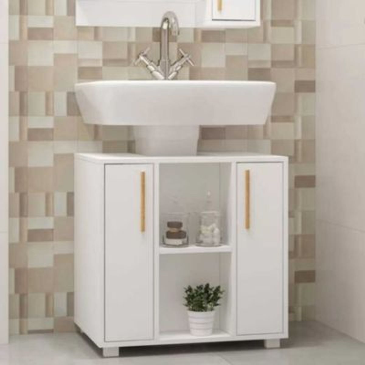 R&R MUEBLES - Mueble de Baño Moderno Gina con 2 Puertas R&R MUEBLES