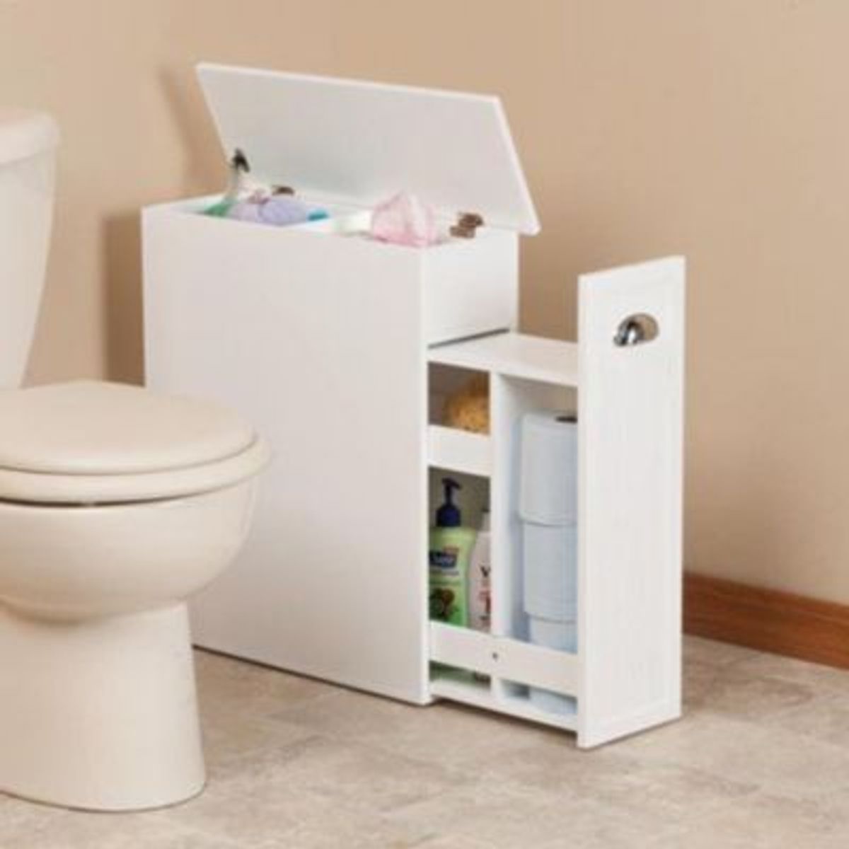 R&R MUEBLES - Mueble de Baño Organizador Moderno Agata de 1 Cajón Blanco R&R MUEBLES