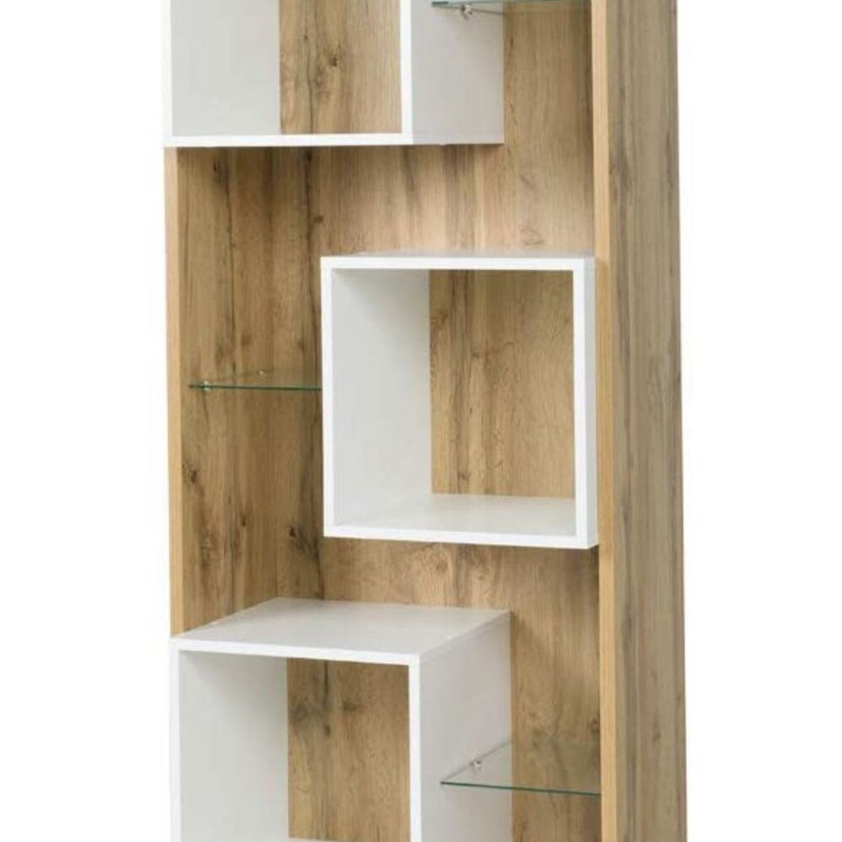 GENERICO - Estante Geométrico Moderno Con Vidrio