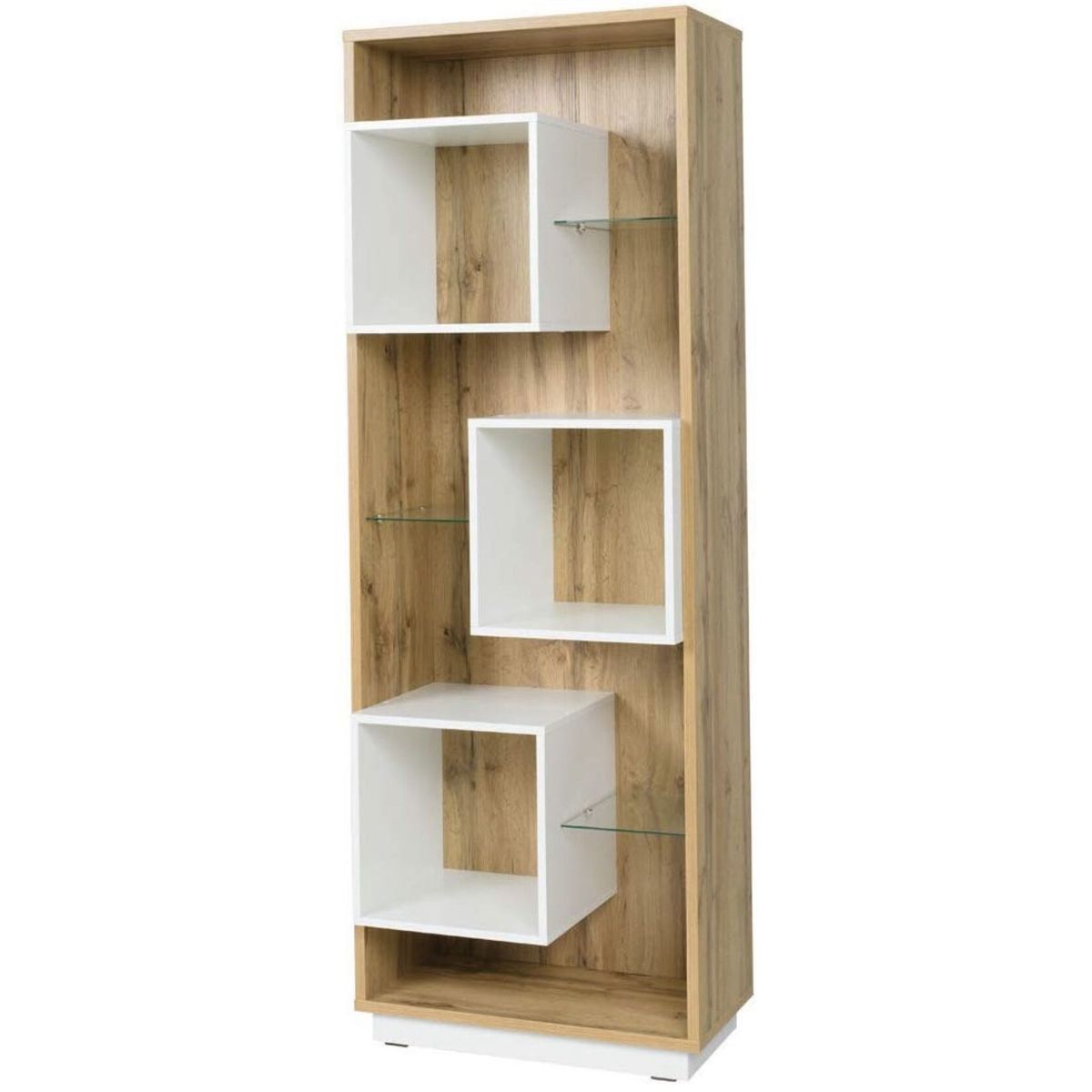 GENERICO - Estante Geométrico Moderno Con Vidrio