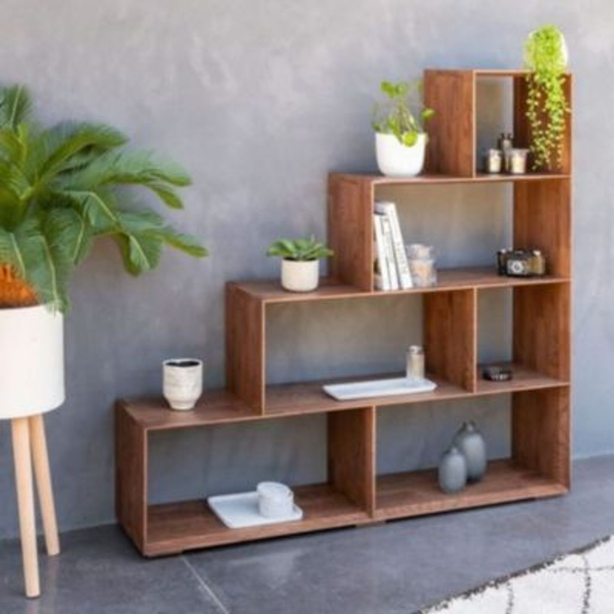 GENERICO - Estante Separador de Ambiente Moderno Jordania Marrón R&R MUEBLES