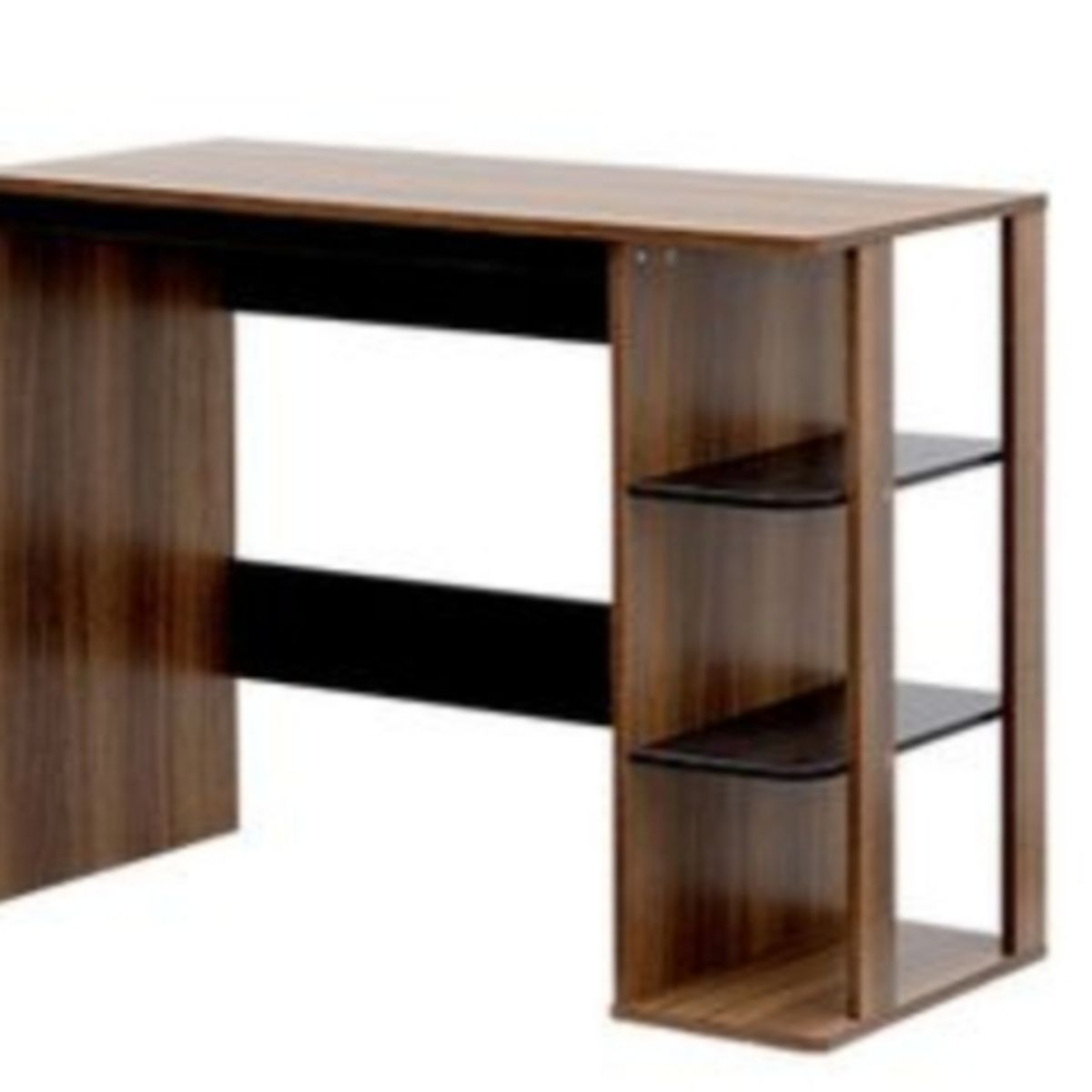 GENERICO - Escritorio Moderno Con Estante Rudy Marrón y Negro R&R MUEBLES