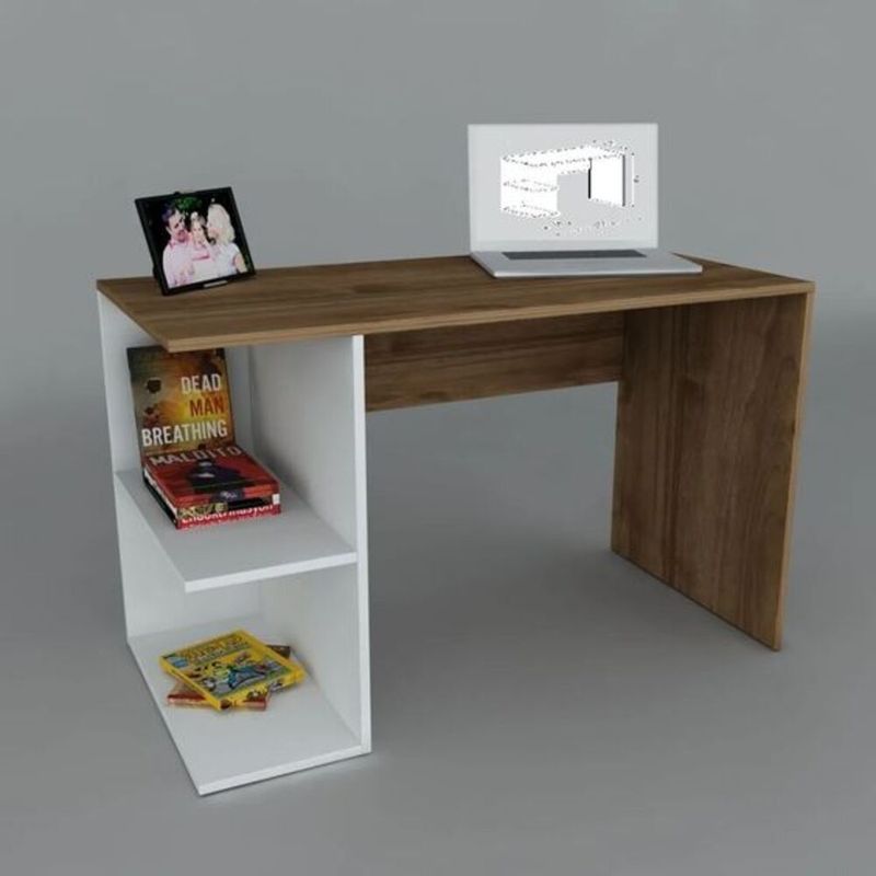 GENERICO - Escritorio Moderno con Estante Pipo 2 Niveles R&R MUEBLES