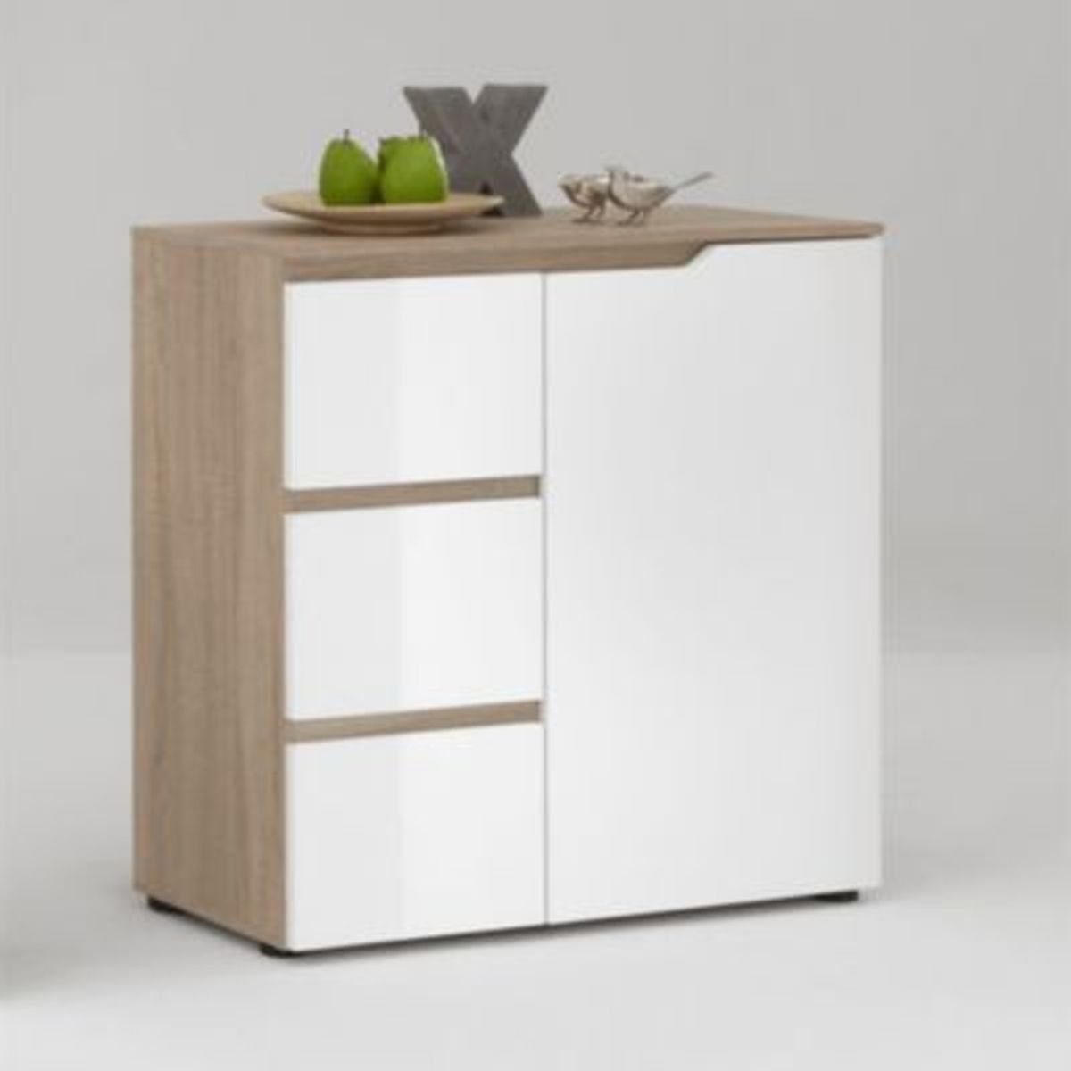 R&R MUEBLES - Mueble de Cocina Practico Leyla 3 Cajones 1 Puerta R&R MUEBLES