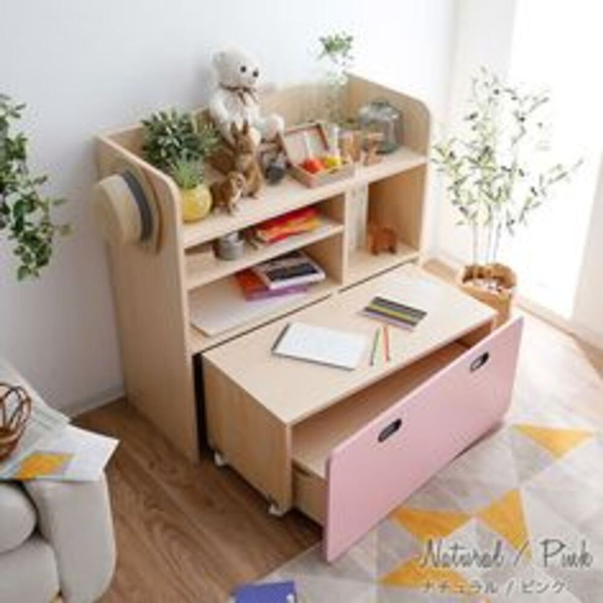 GENERICO - Escritorio Estante Infantil Atri Rosado R&R MUEBLES