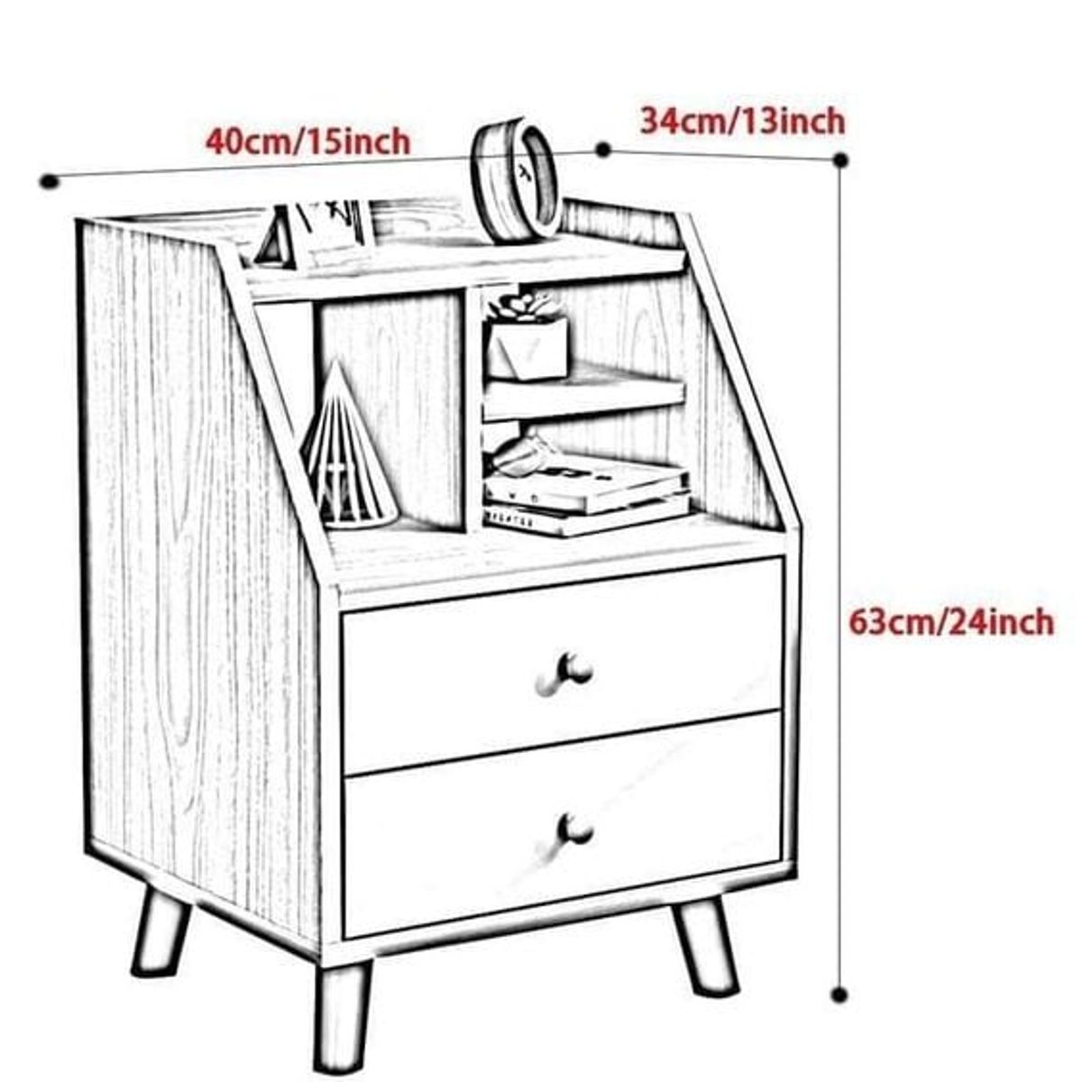 GENERICO - Velador Vintage Angélica Duna R&R MUEBLES