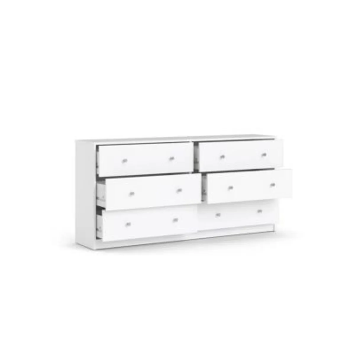 GENERICO - Cómoda Moderna Serna 6 Cajones Blanco R&R MUEBLES