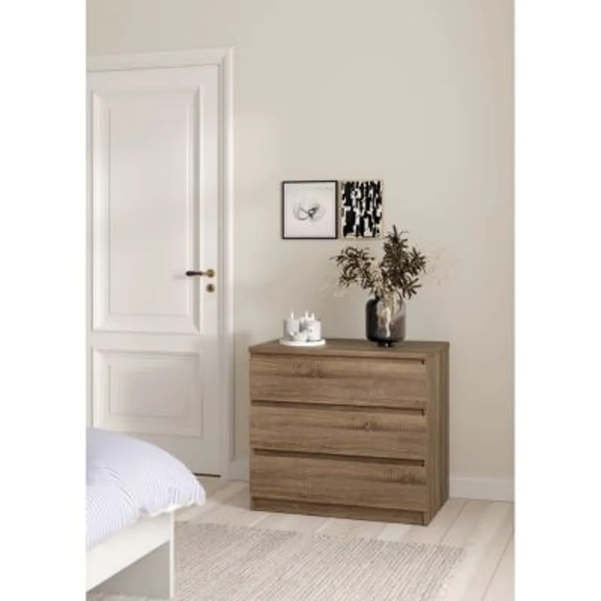 GENERICO - Cómoda Moderna 3 Cajones Sandoval Marrón R&R MUEBLES