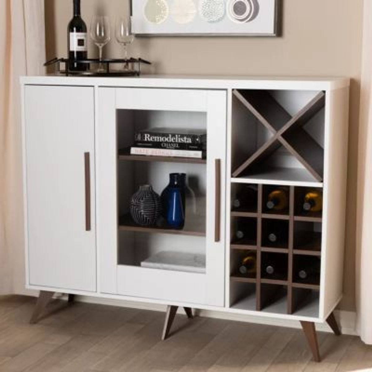 GENERICO - Mueble de Bar Moderno Lobatón Blanco R&R MUEBLES