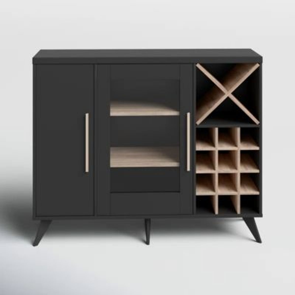 GENERICO - Mueble de Bar Moderno Lobatón Negro R&R MUEBLES