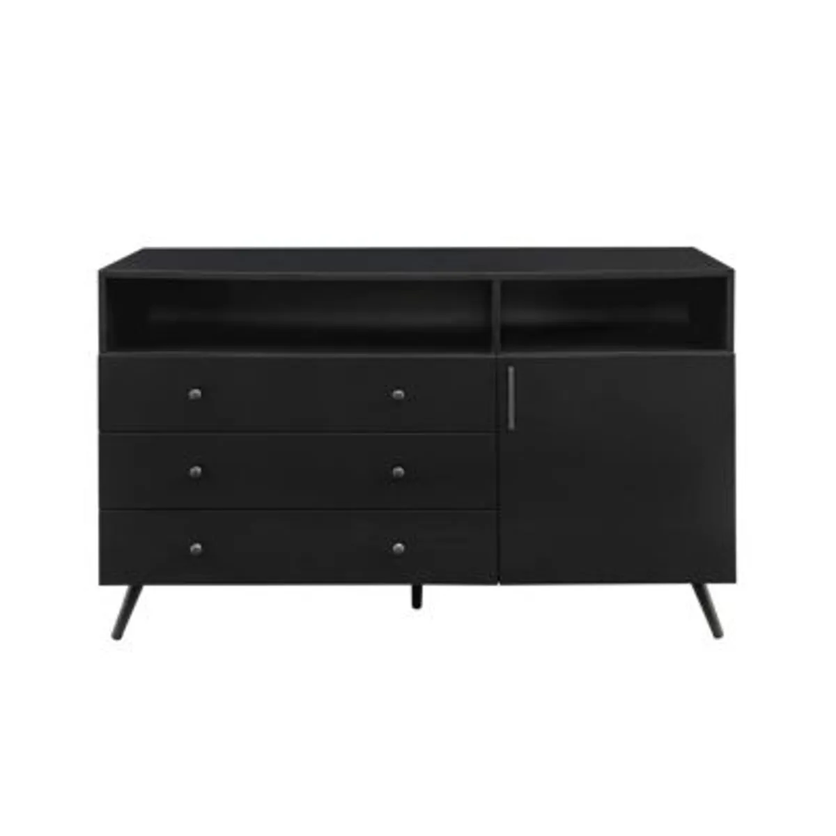 R&R MUEBLES - Aparador Moderno Min Negro R&R MUEBLES