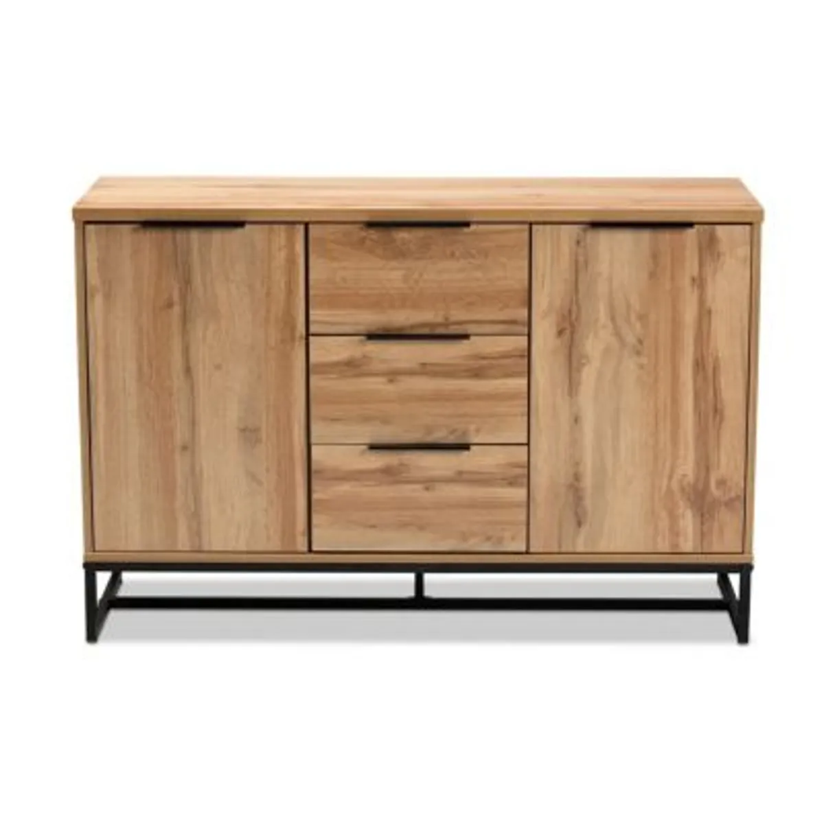 R&R MUEBLES - Aparador Moderno Rústico 2 Puertas 3 Cajones R&R MUEBLES