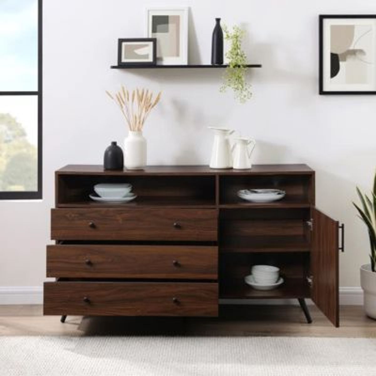 GENERICO - Aparador Moderno Min Marrón R&R MUEBLES