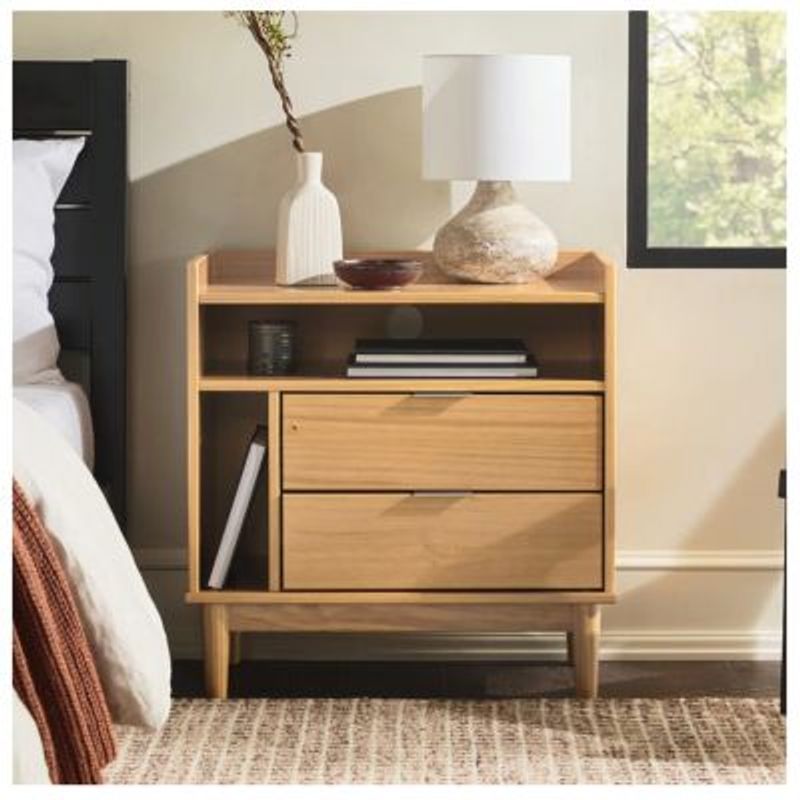 GENERICO - Velador Moderno Zamora Marrón Claro R&R MUEBLES