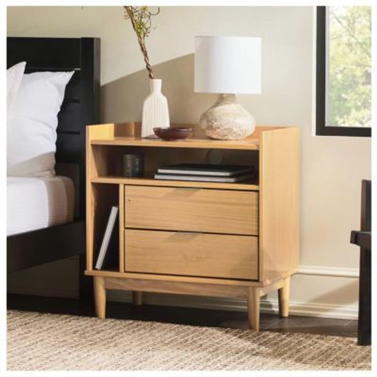 GENERICO - Velador Moderno Zamora Marrón Claro R&R MUEBLES