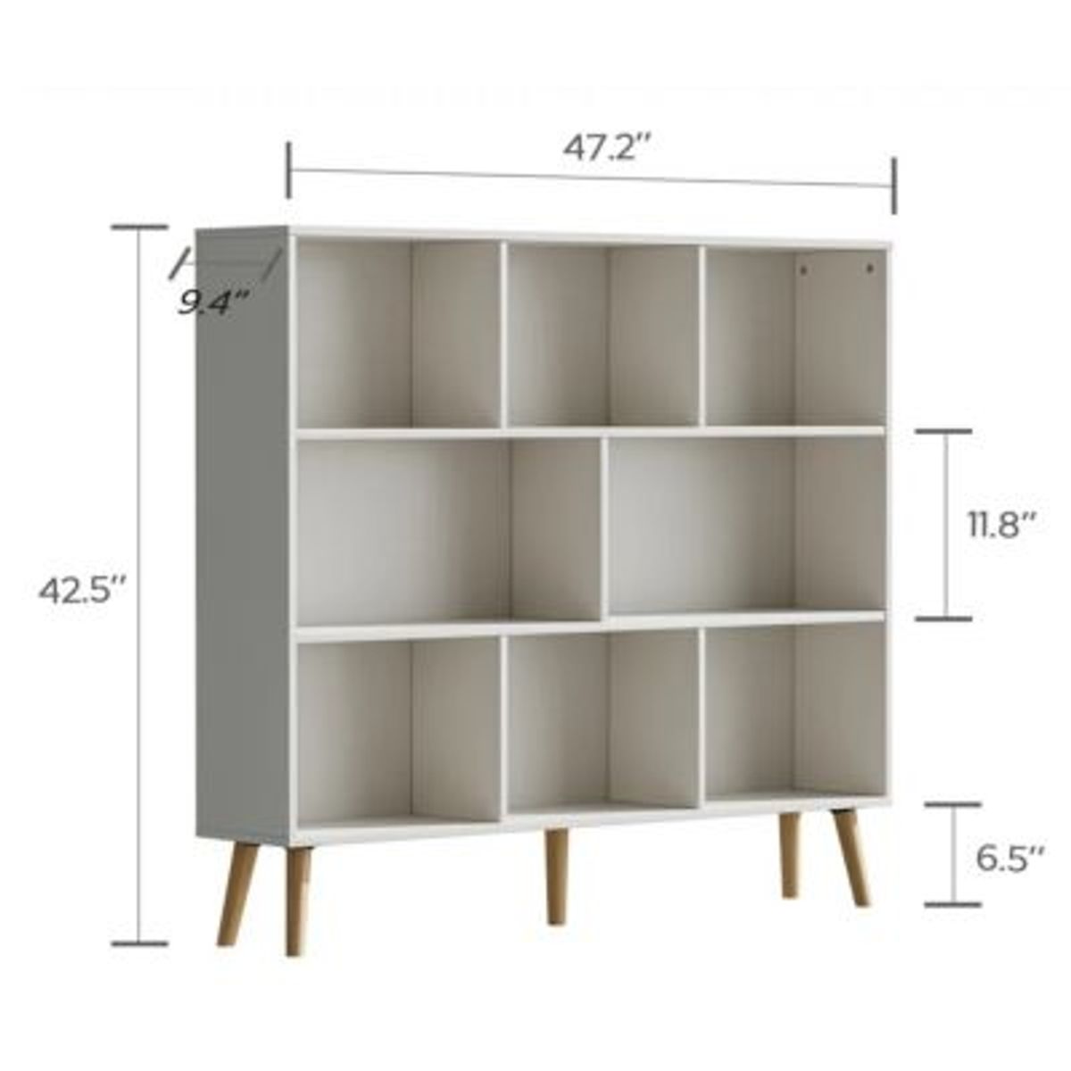 GENERICO - Estante Librero Vintage Velarde Blanco R&R MUEBLES