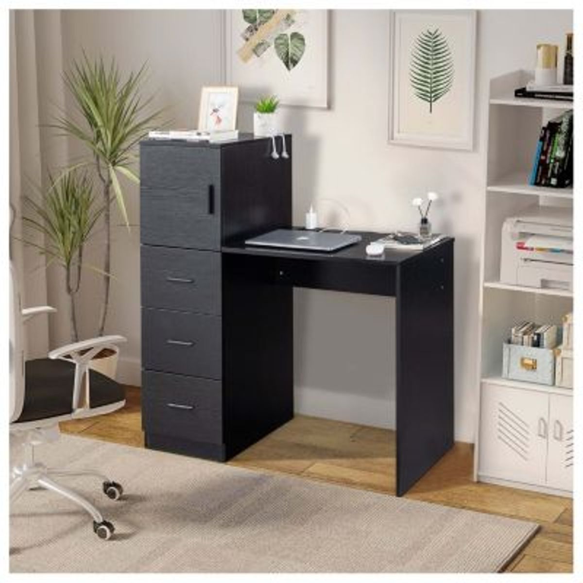 GENERICO - Escritorio Moderno Grecia Negro R&R MUEBLES