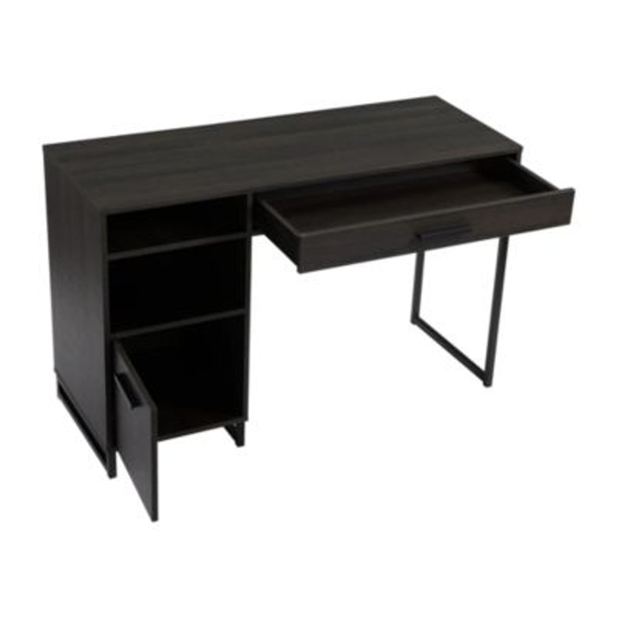 GENERICO - Escritorio Moderno Prado 1 Puerta 1 Cajón Negro R&R MUEBLES