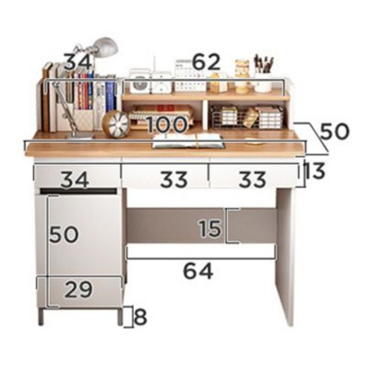 GENERICO - Escritorio Moderno Magui 100x50x90cm R&R MUEBLES