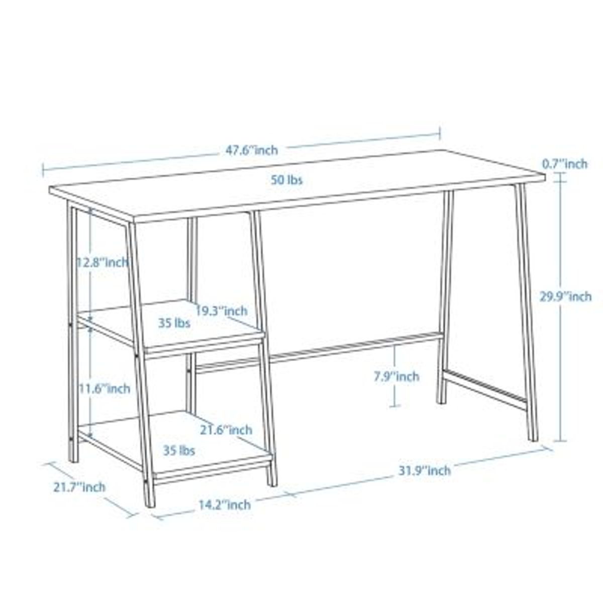 GENERICO - Escritorio Minimalista Industrial Martínez Marrón R&R MUEBLES