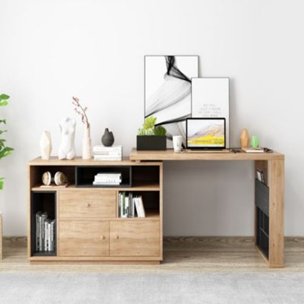 GENERICO - Escritorio Moderno Expandible Renata R&R MUEBLES