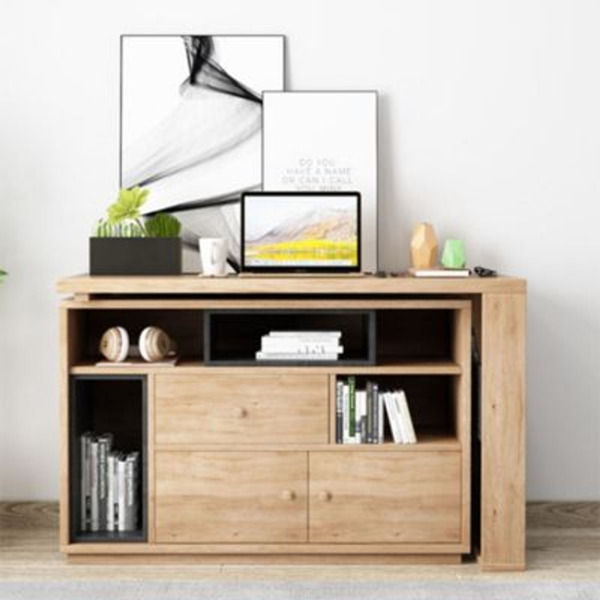 GENERICO - Escritorio Moderno Expandible Renata R&R MUEBLES