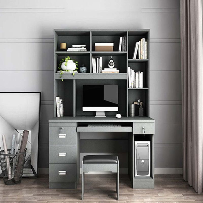 GENERICO - Escritorio con Banqueta Ruffo Gris Oscuro R&R MUEBLES