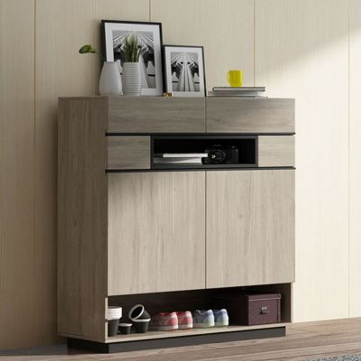 GENERICO - Zapatera Moderna April Marrón R&R MUEBLES